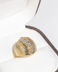 Golden Coffee Bean Diamond Ring