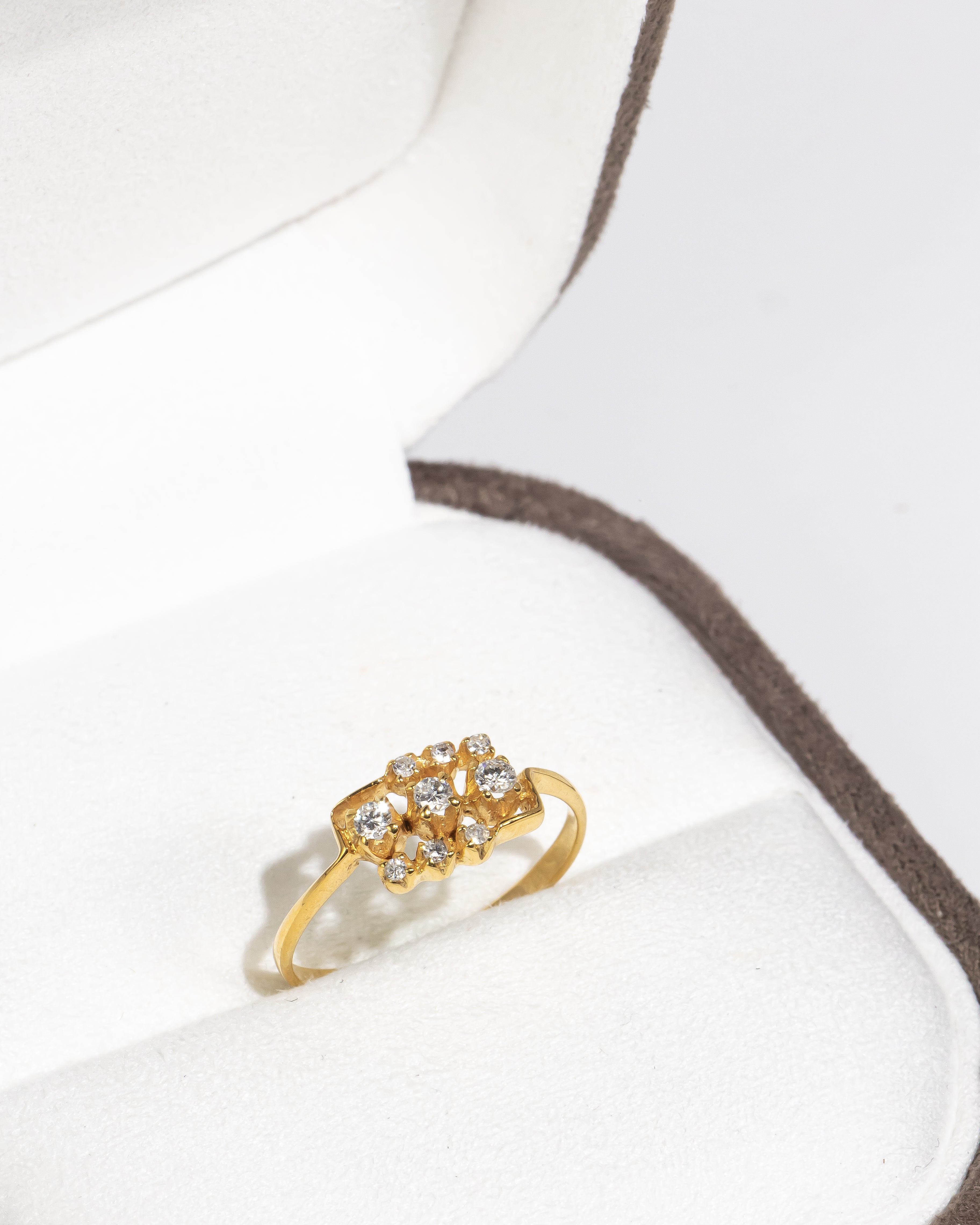 Openwork Gold Diamond Ring