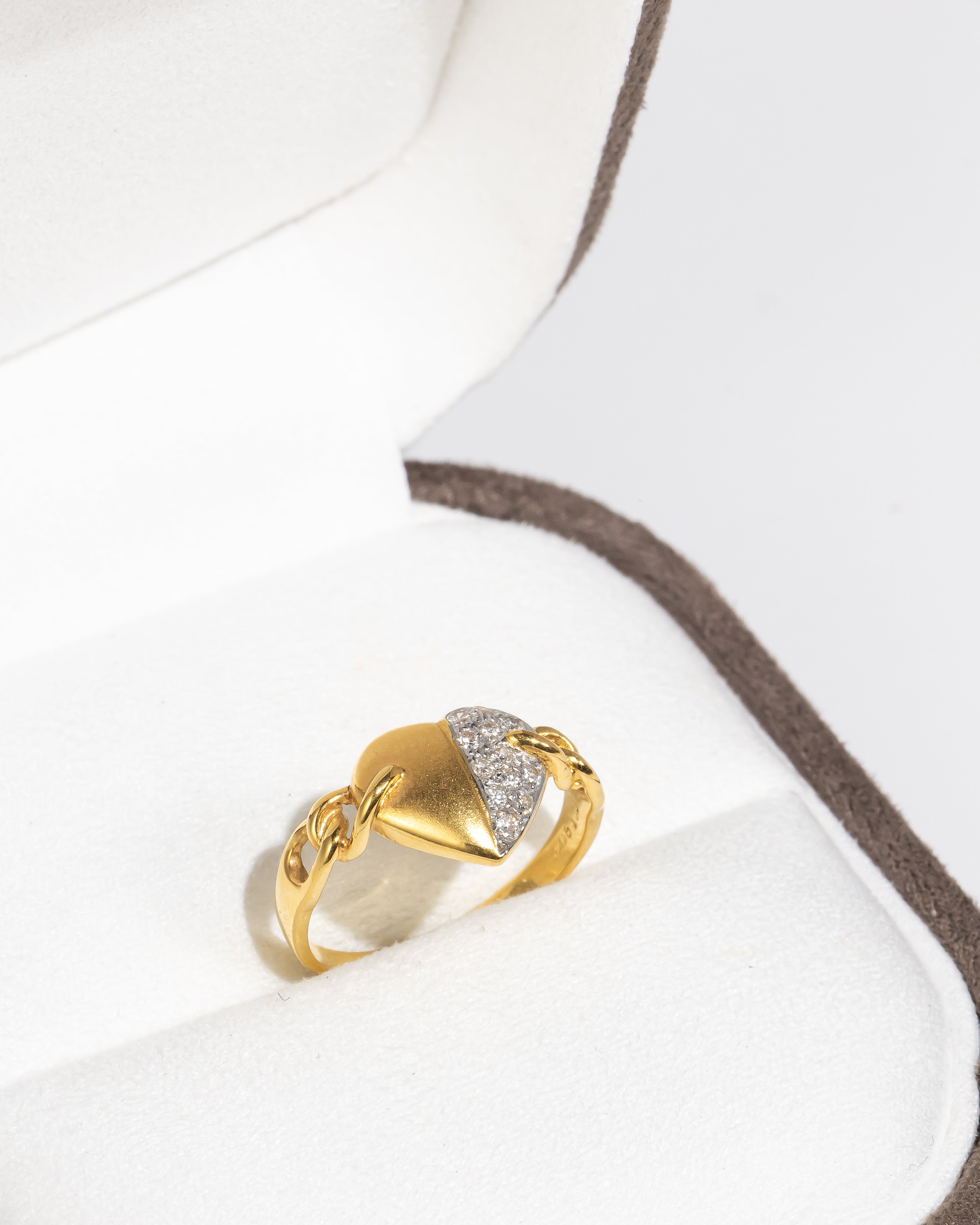 Half Heart Harmony Diamond Ring