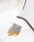 Geometric Square Diamond Ring