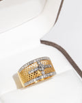Cross-Pattern Diamond Ring