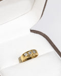 Gold Ring with 3 Diamonds