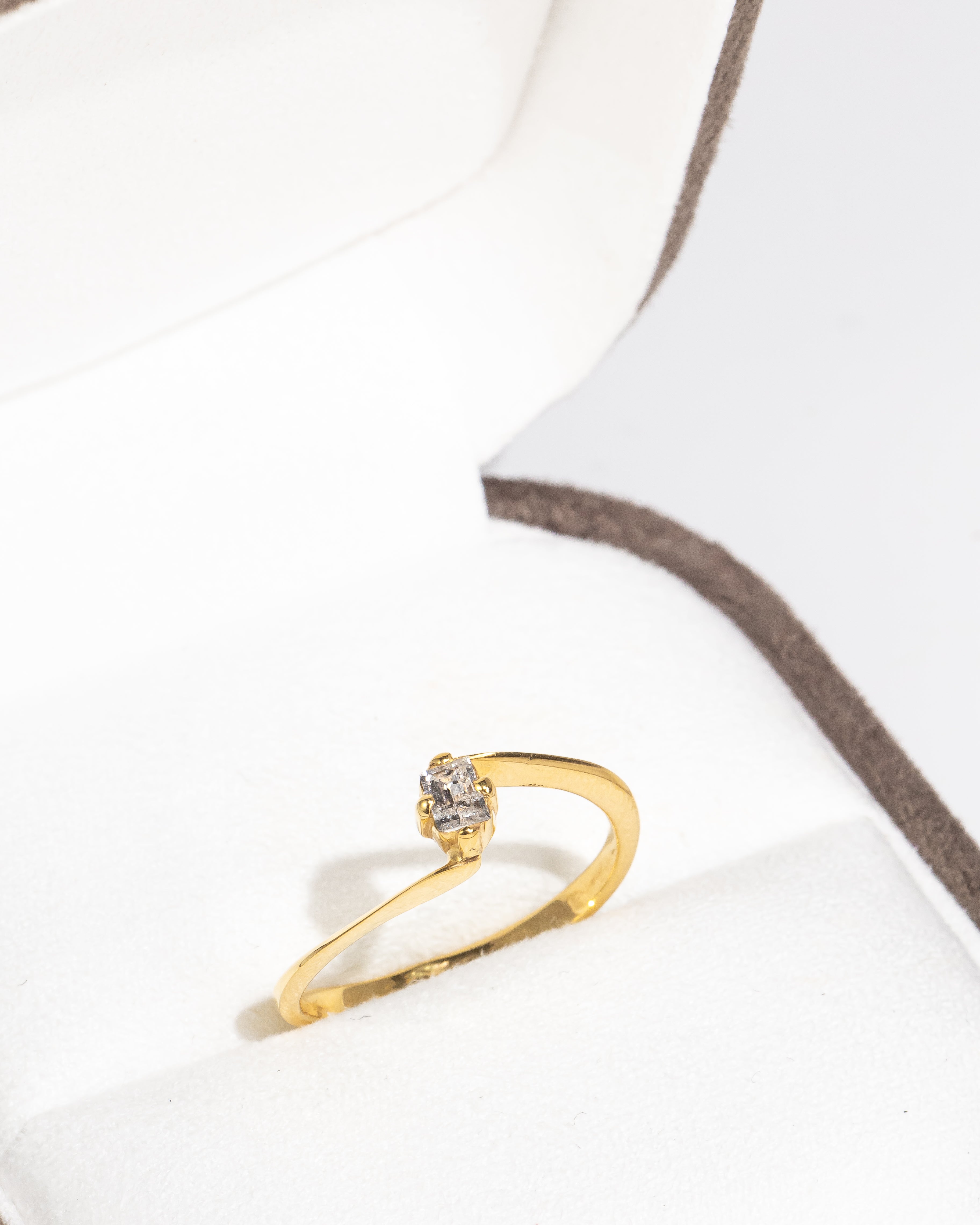 Parallel Band Diamond Ring