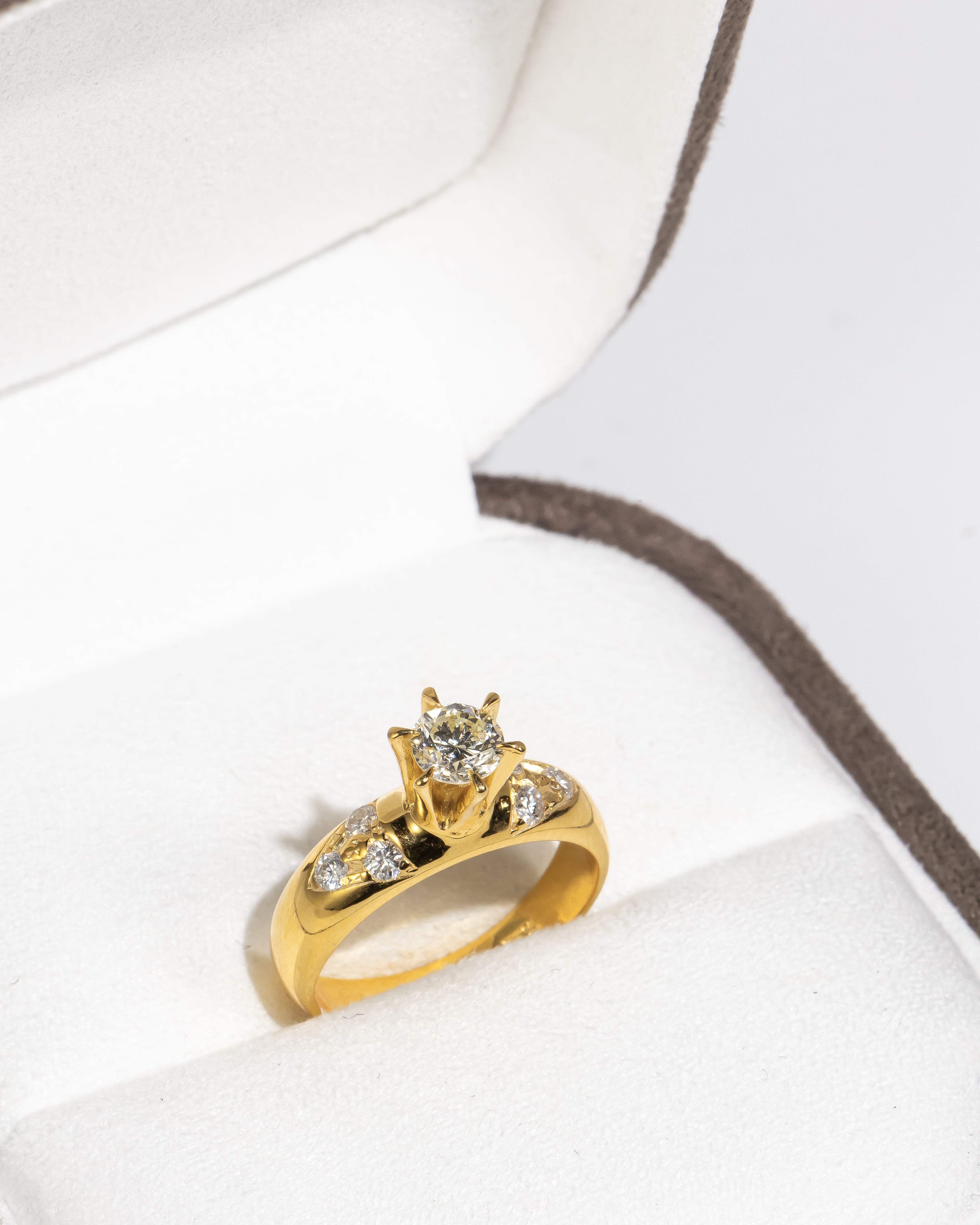 Elevated Solitaire Diamond Ring