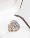 Oval Filigree Diamond Ring