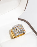 Waffle Diamond Ring