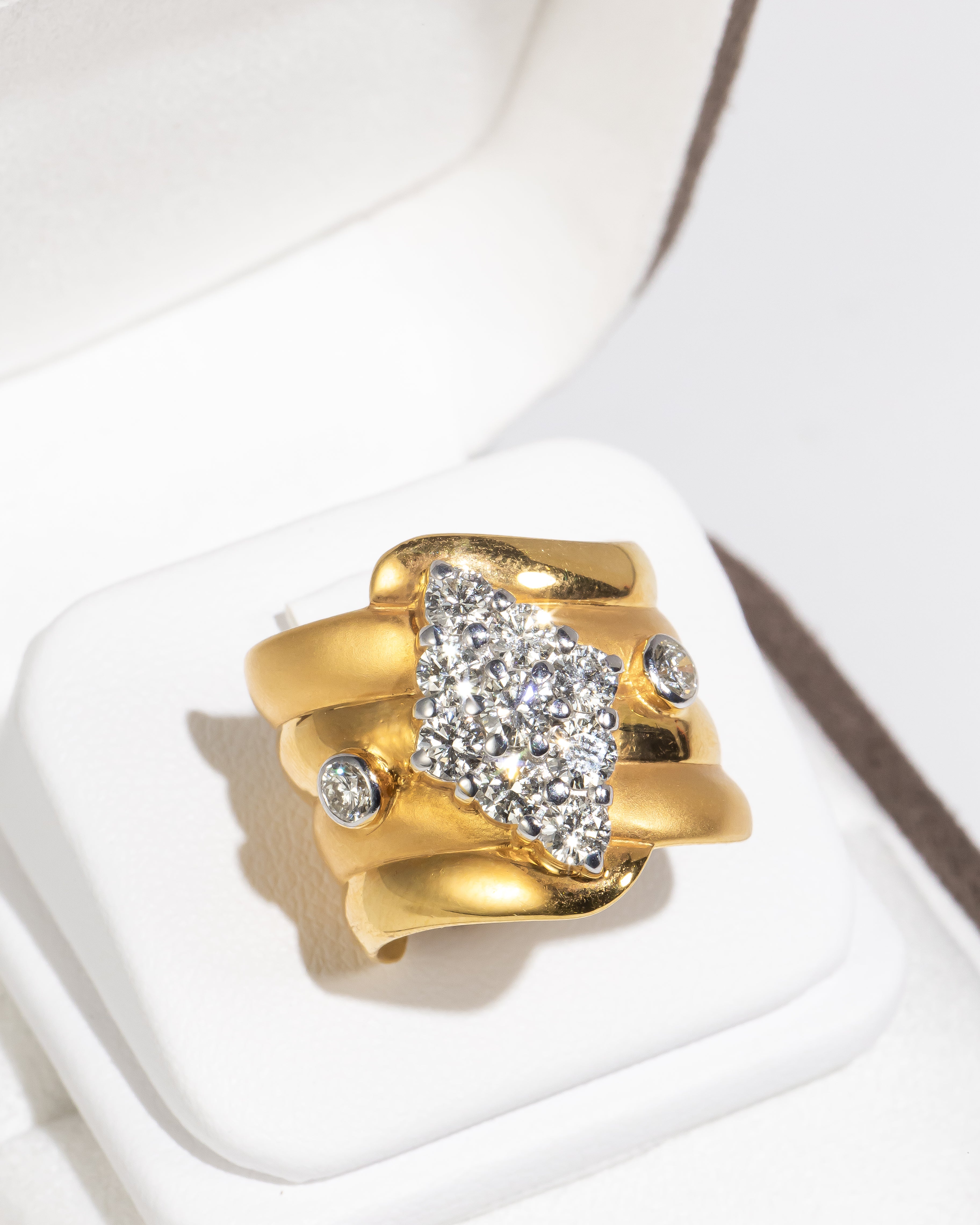 Eye of the Ocean Gold Ring