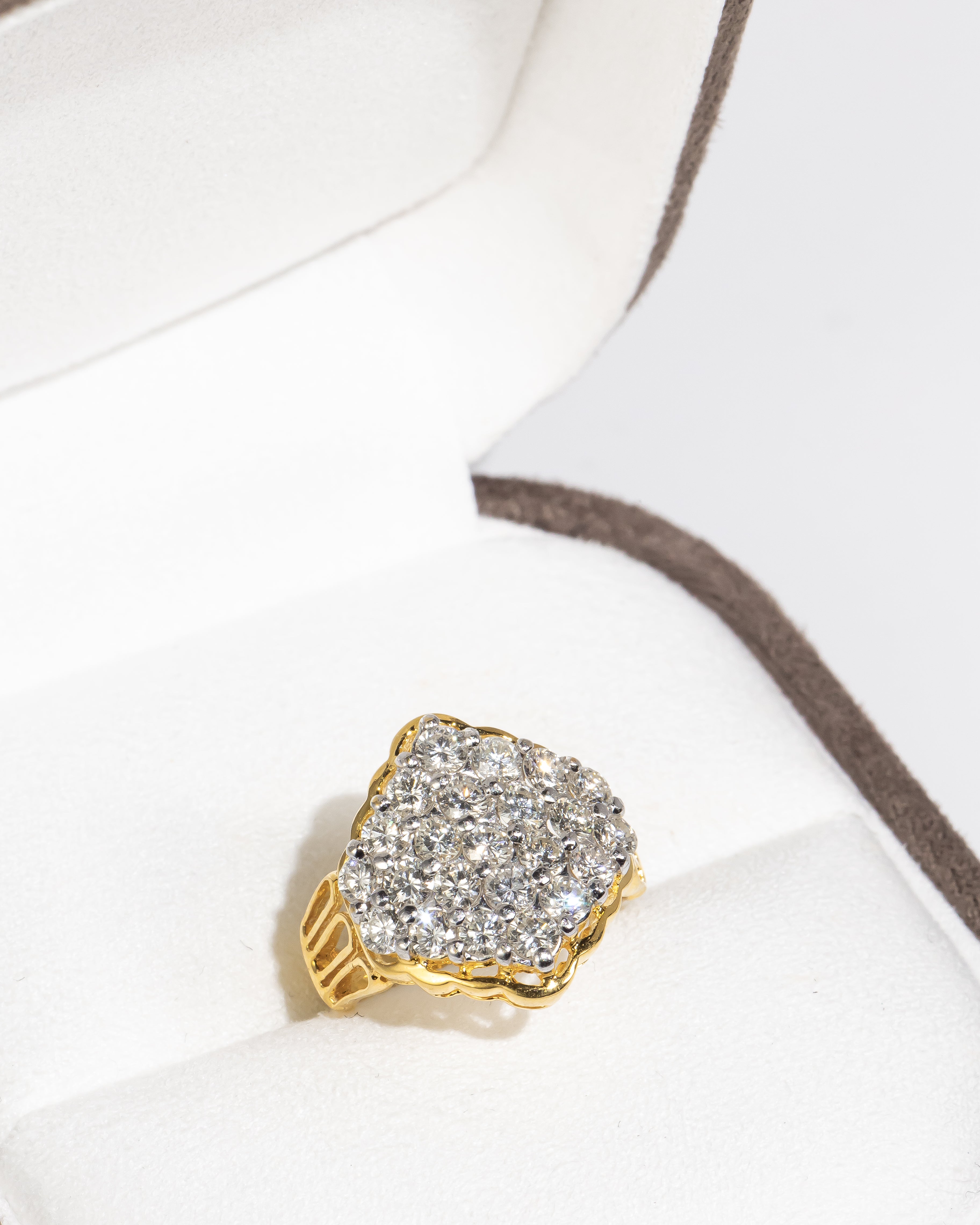 Diamond Shape Pave Ring