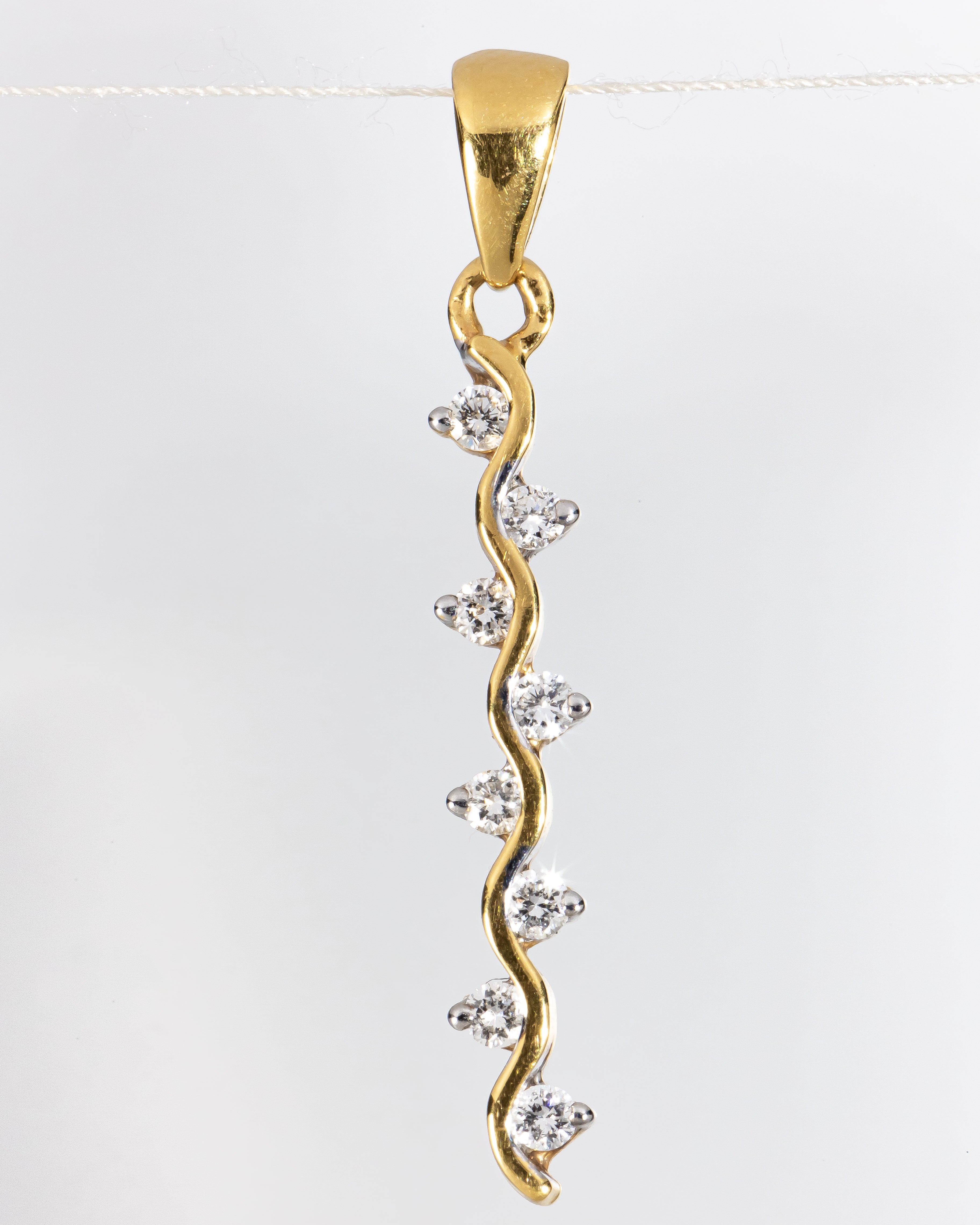 Vertical Row Diamond Pendant