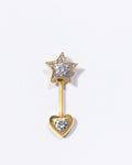 Star and Heart Diamond Pendant