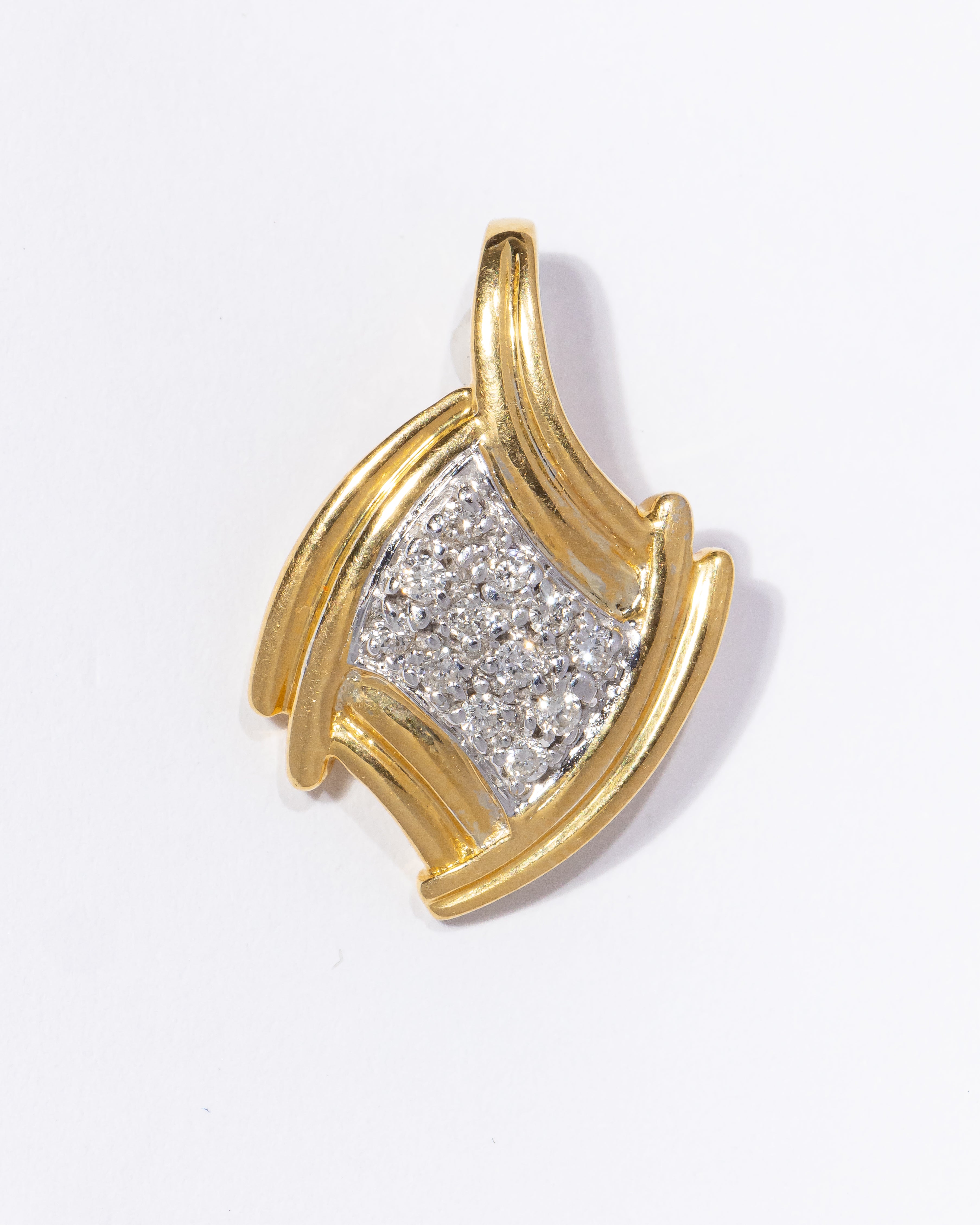 Minimalist Gold Diamond Pendant