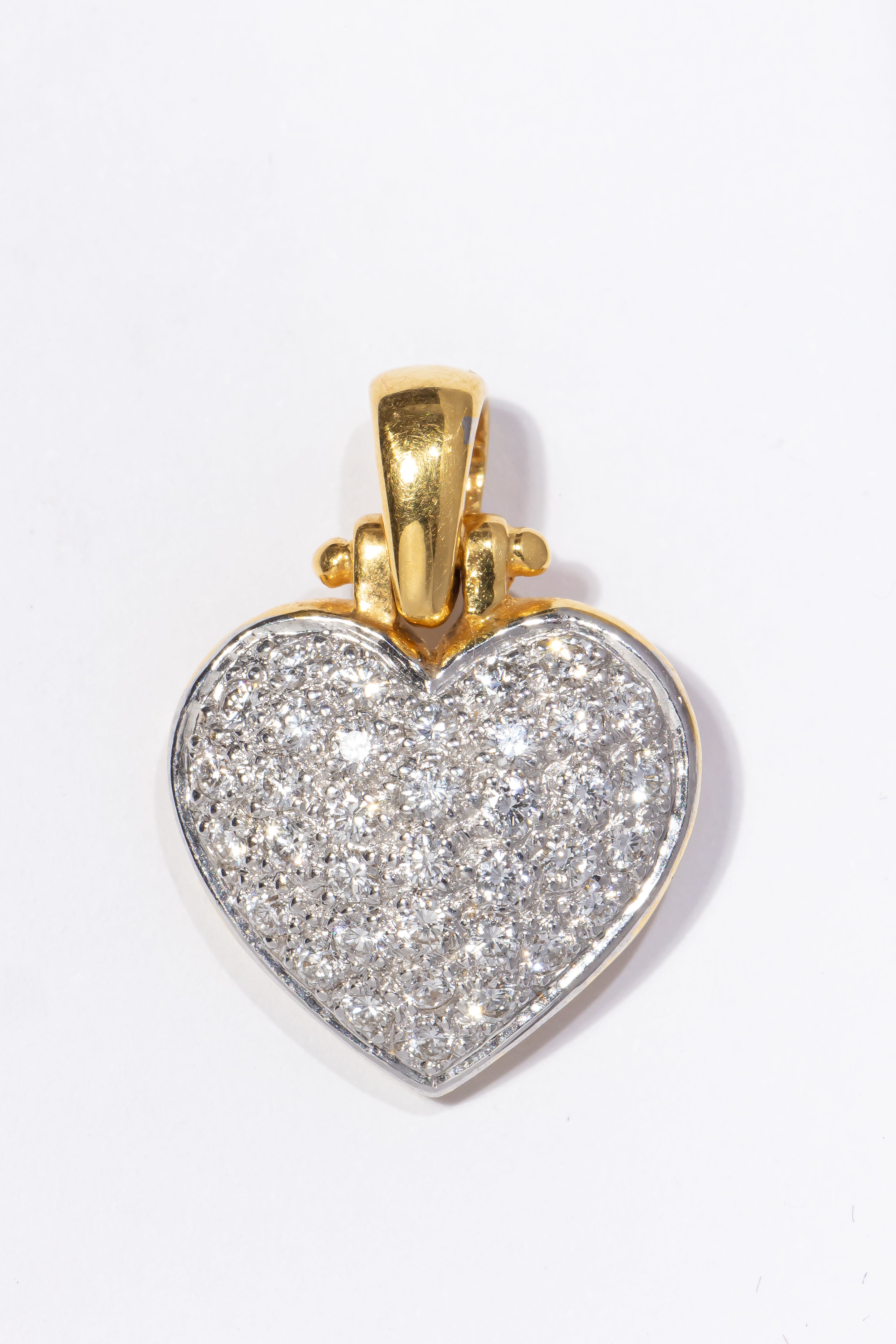 Diamond Cluster Heart Pendant