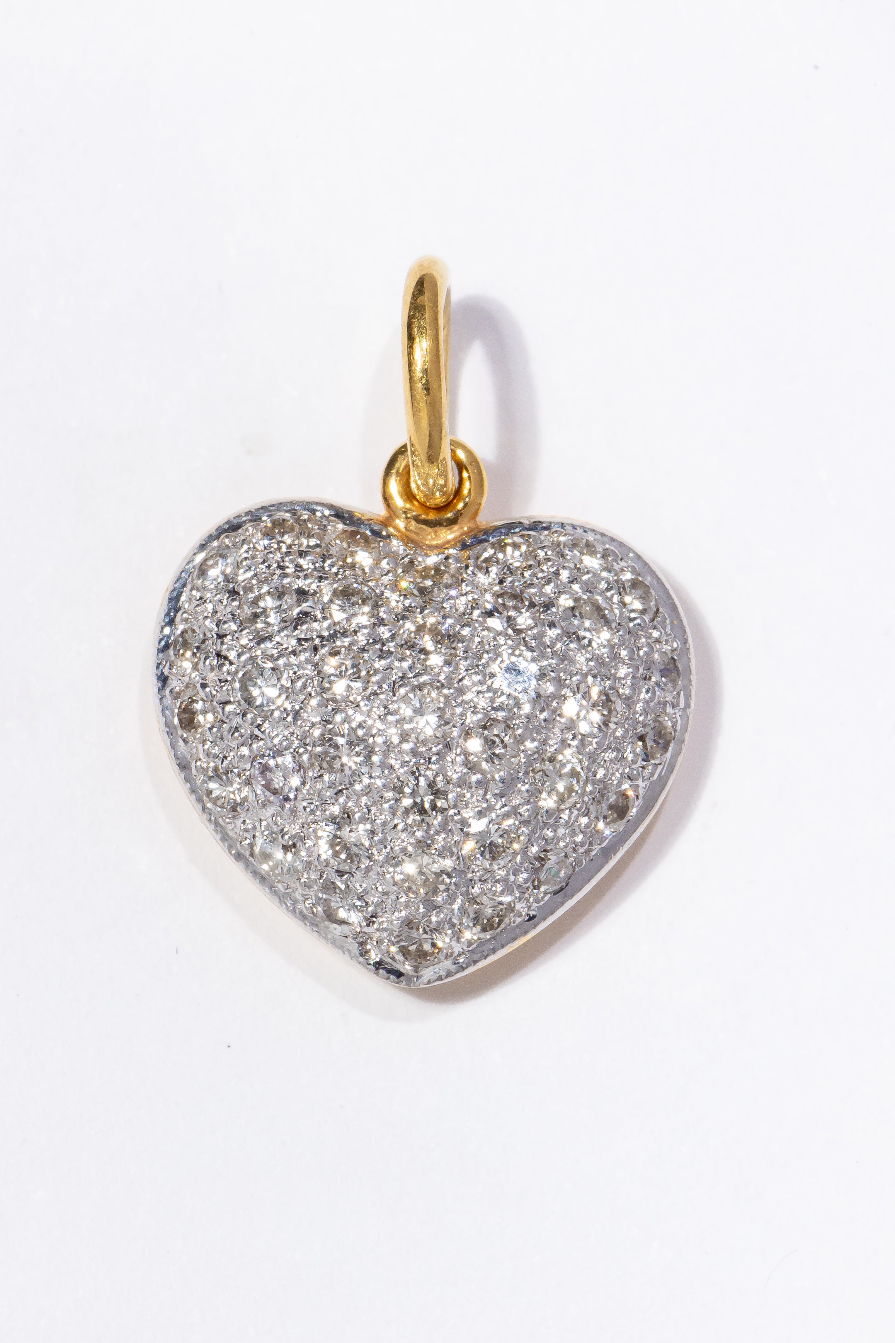 Cluster Heart Diamond Pendant