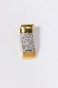 Diamond Pendant with Minimal Gold Setting
