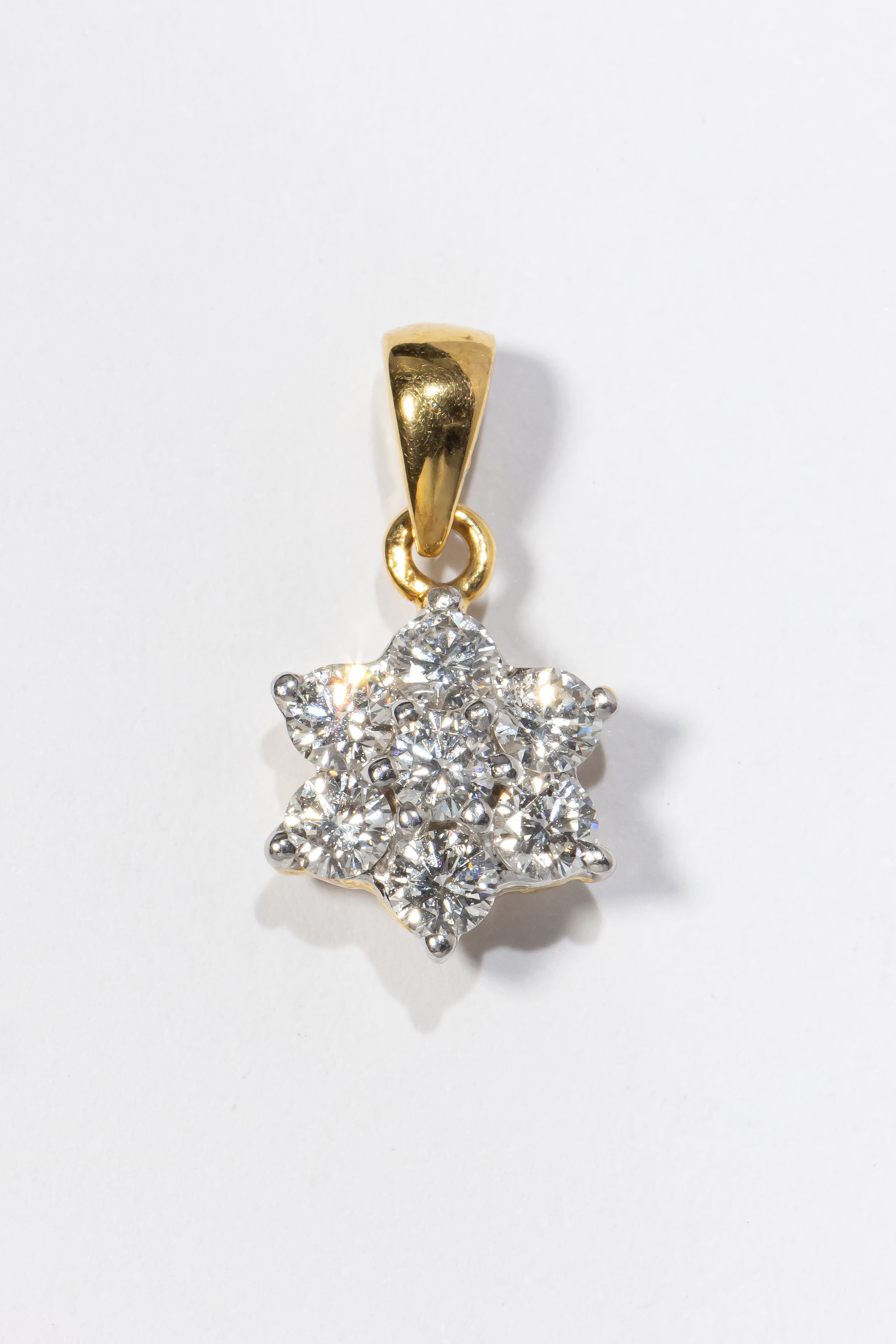 Diamond Cluster ""Stamen"" Pendant