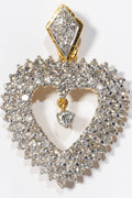 Cascading Heart Diamond Pendant