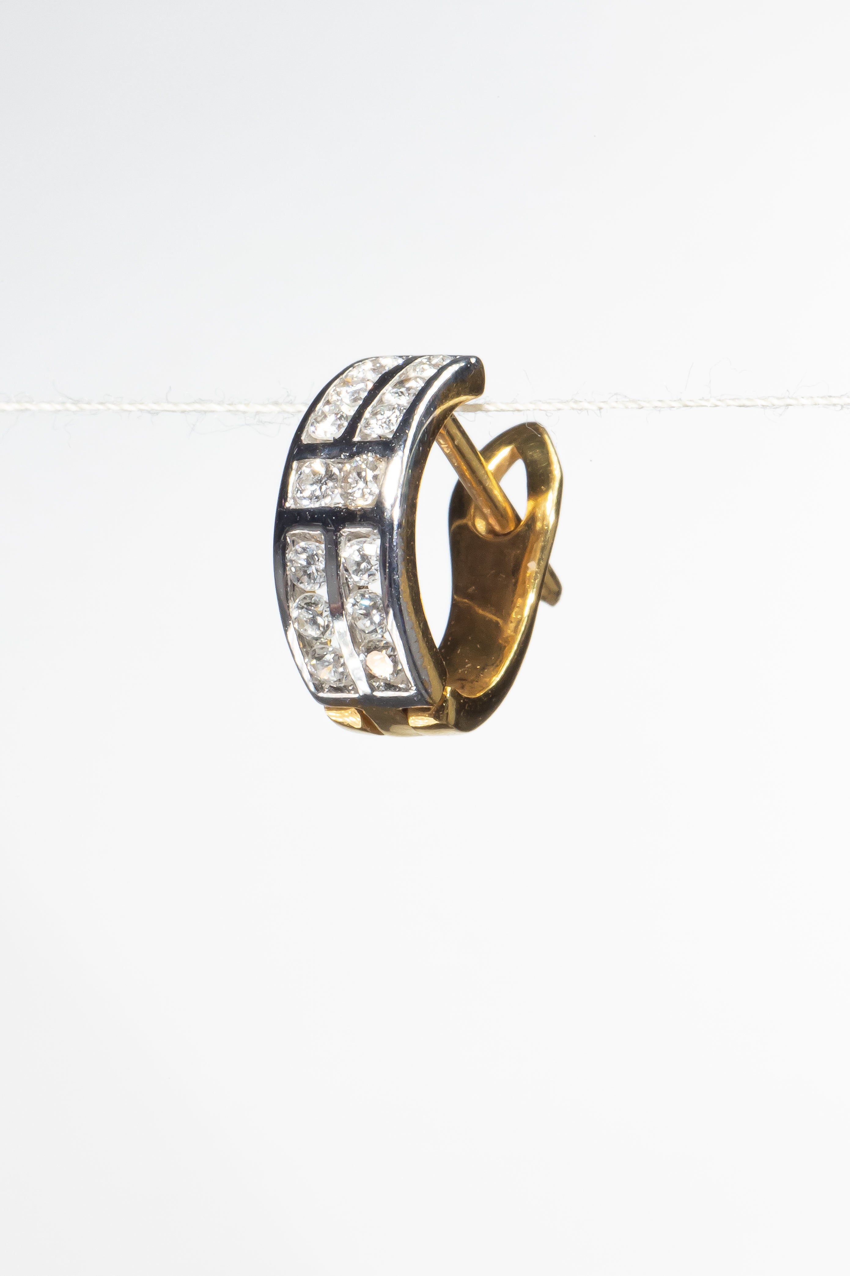 White Gold Diamond Hoop Earrings