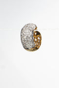 Diamond Hoop Earrings with Filigree Back