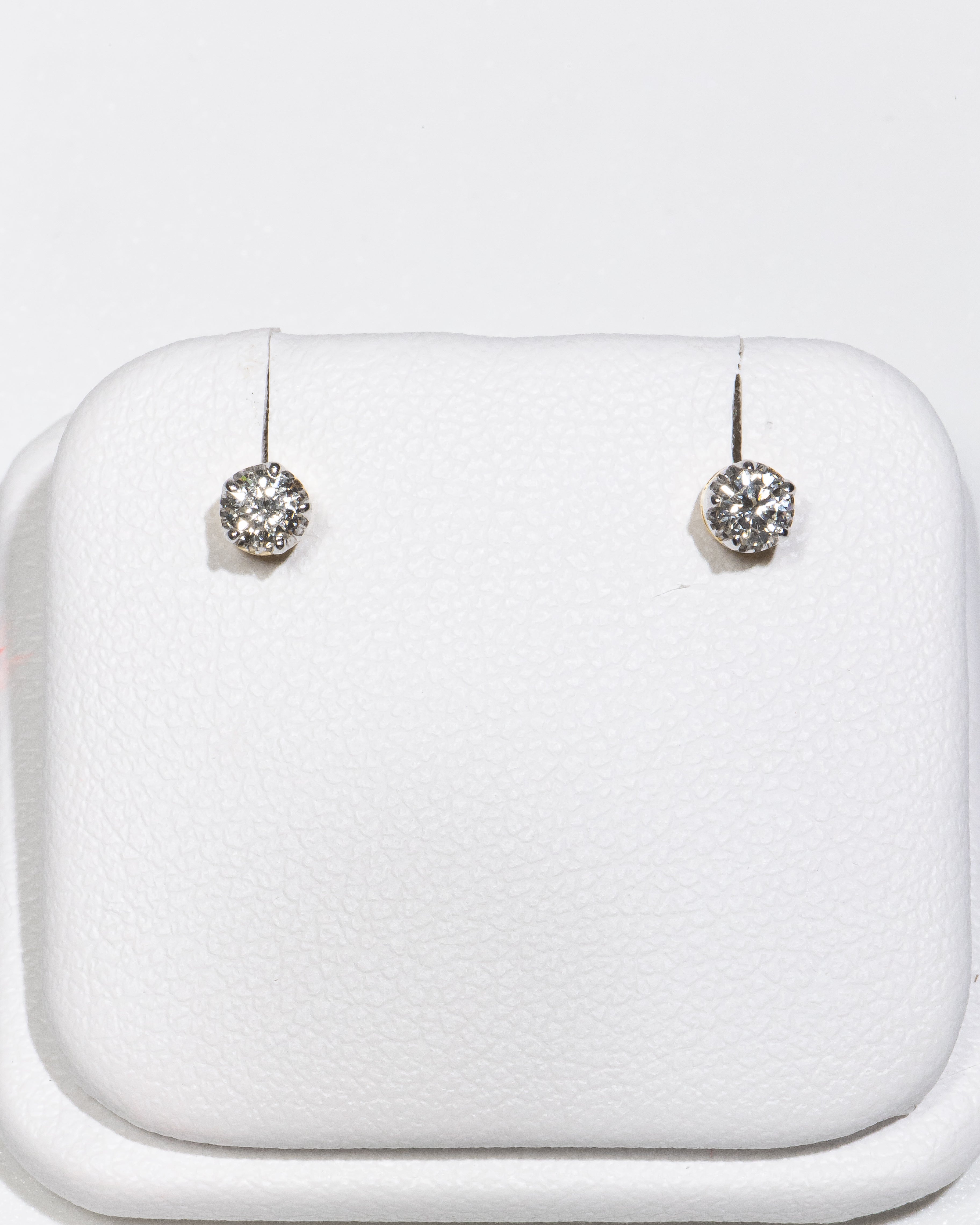 Single Diamond Stud Earrings