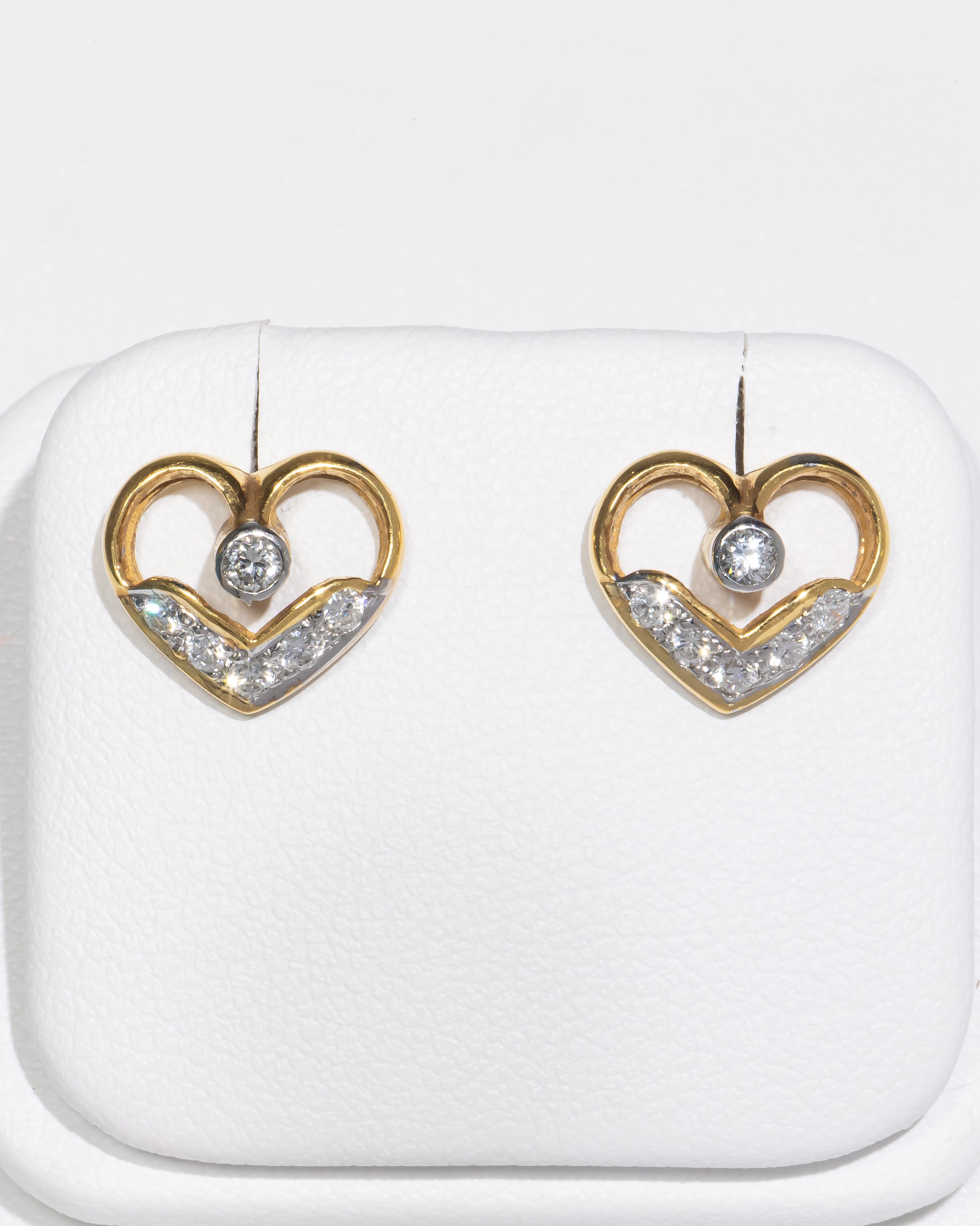 Diamond Heart Earrings