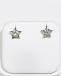 Single Diamond Star-Shaped Earrings