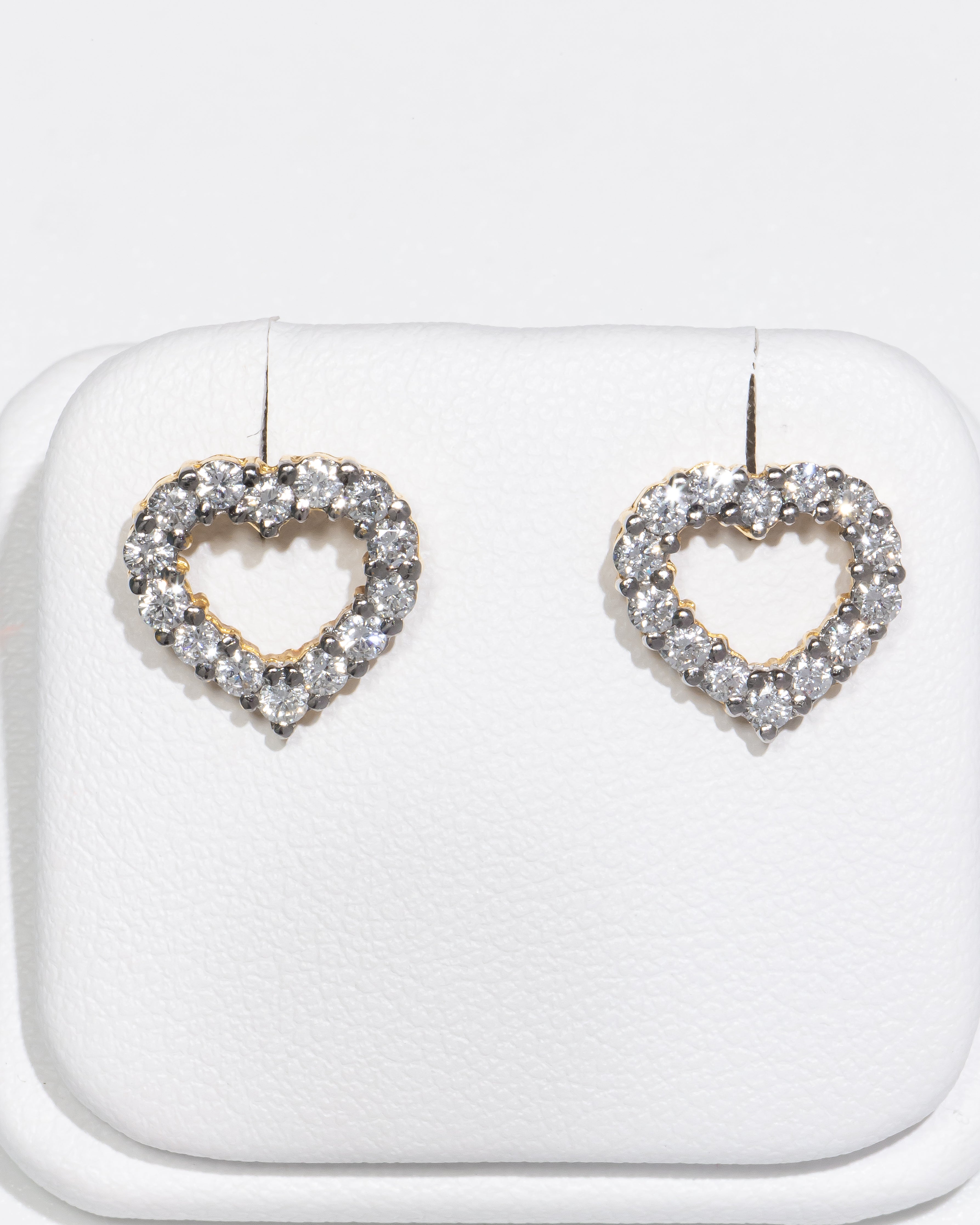 Heart-Shaped Diamond Earrings