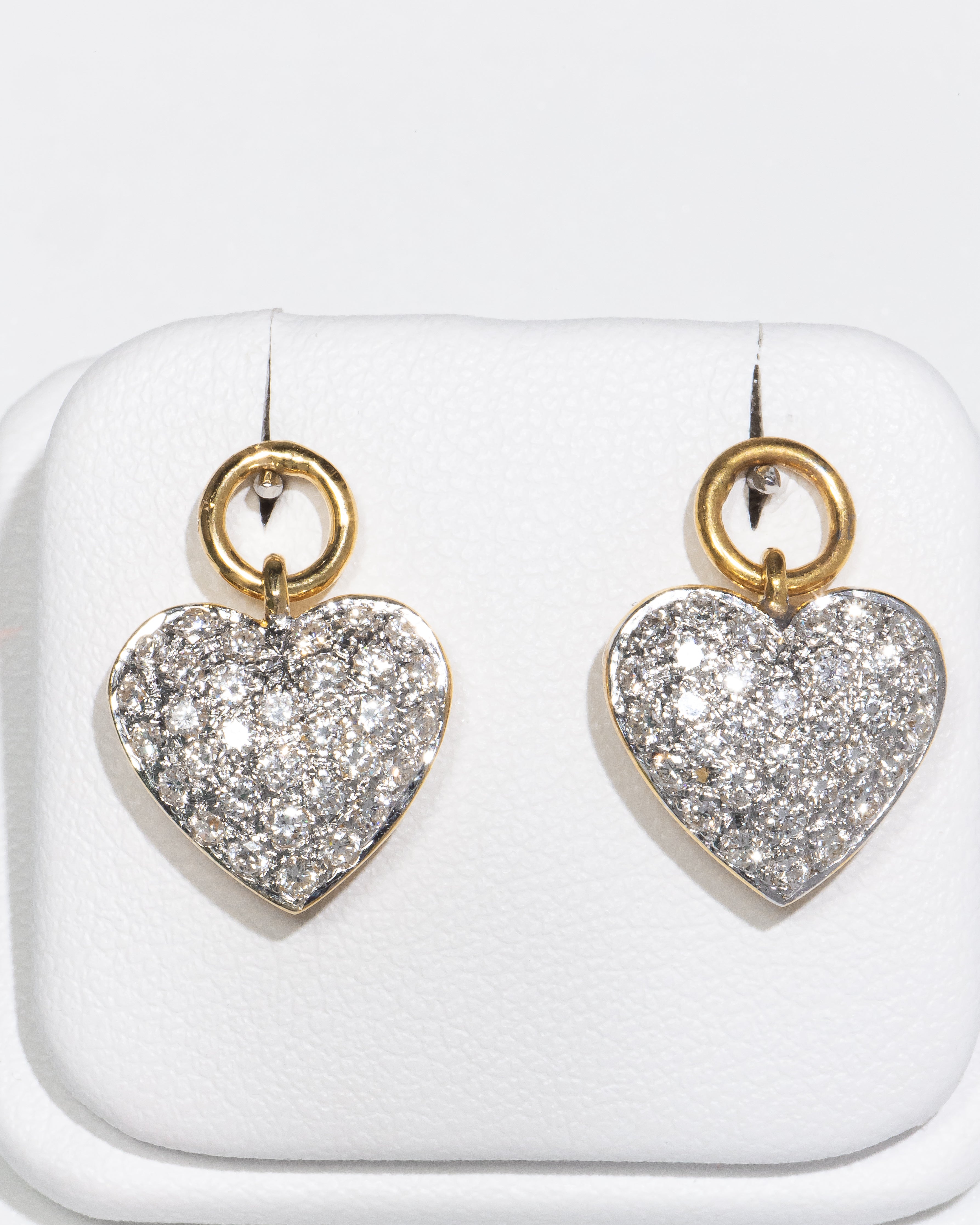 Heart-Shaped Diamond Earrings