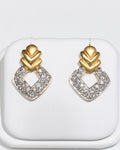 Square Diamond Donut Earrings