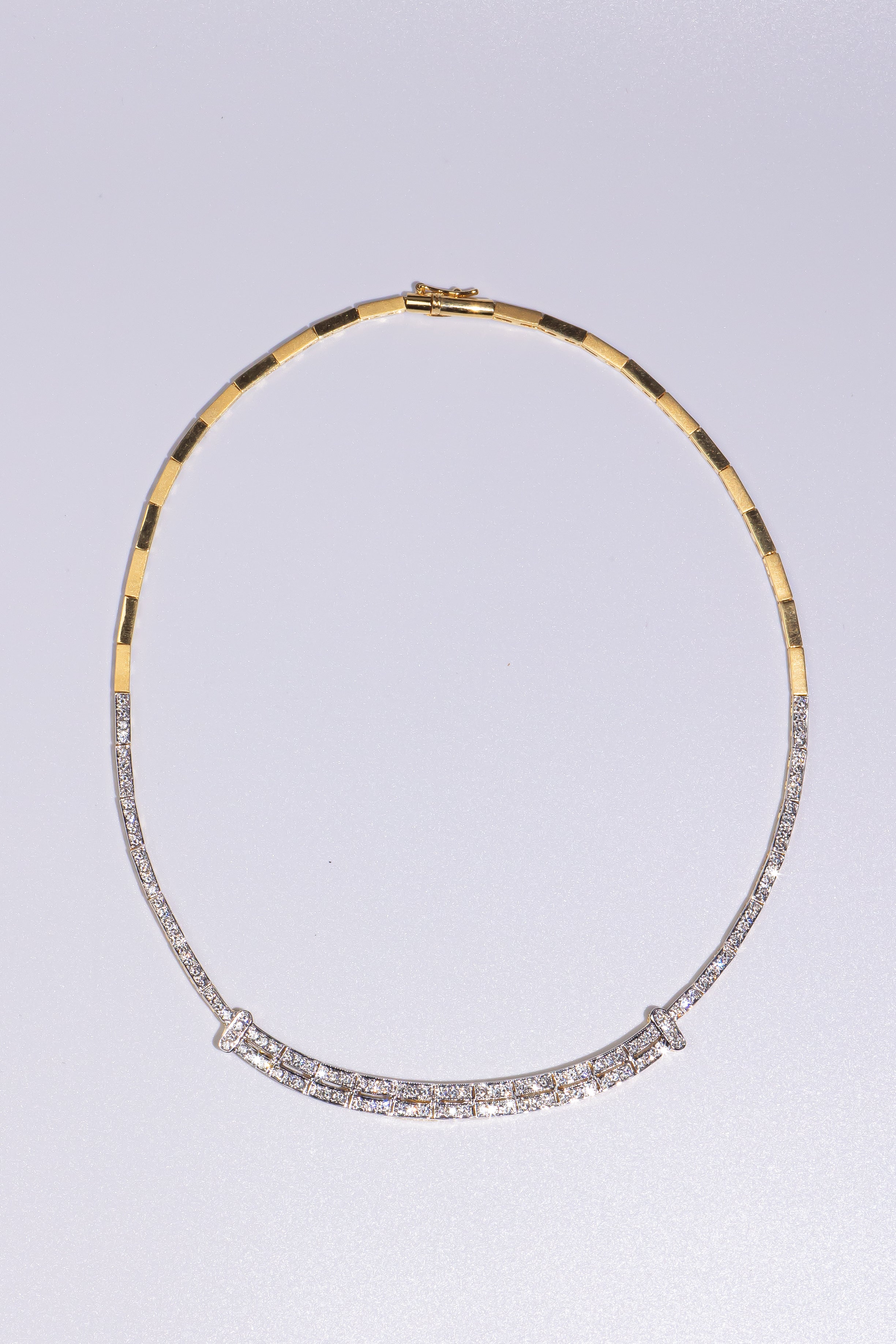 Curved Diamond Necklace