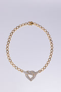 Crisscross Heart Diamond Necklace