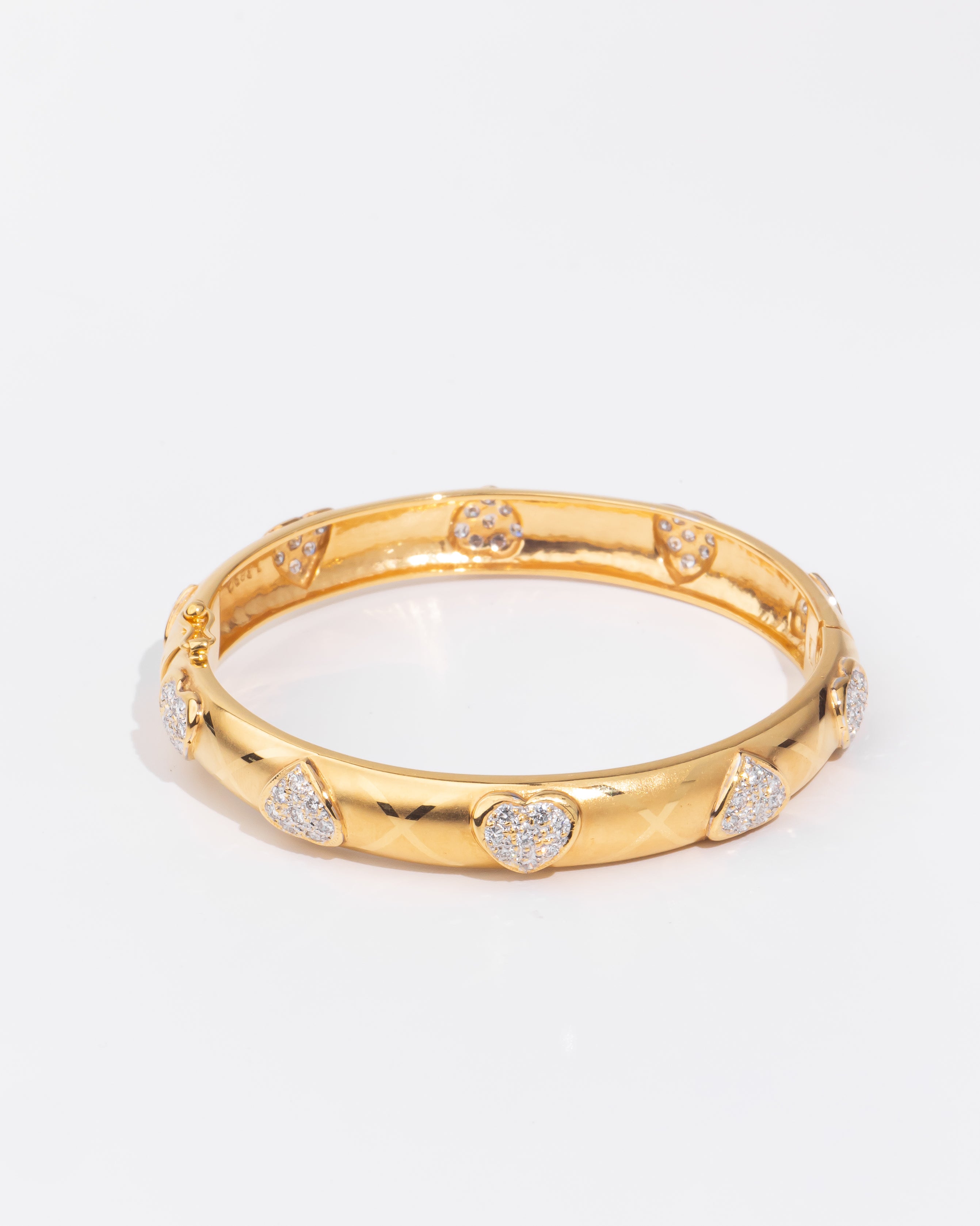 10-Heart Diamond Bangle