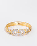 Interlocking Heart Diamond Bangle