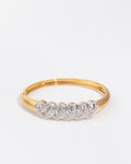 5-Heart Layered Diamond Bangle