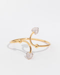 Crossed Heart Diamond Bangle