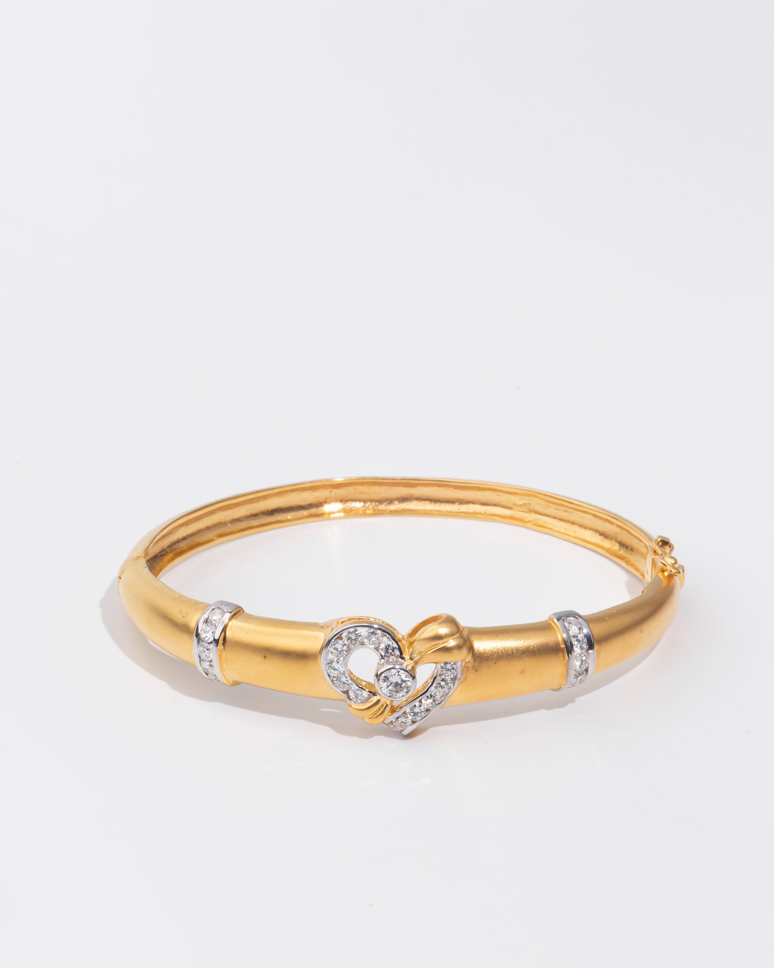 Heart Diamond Bangle