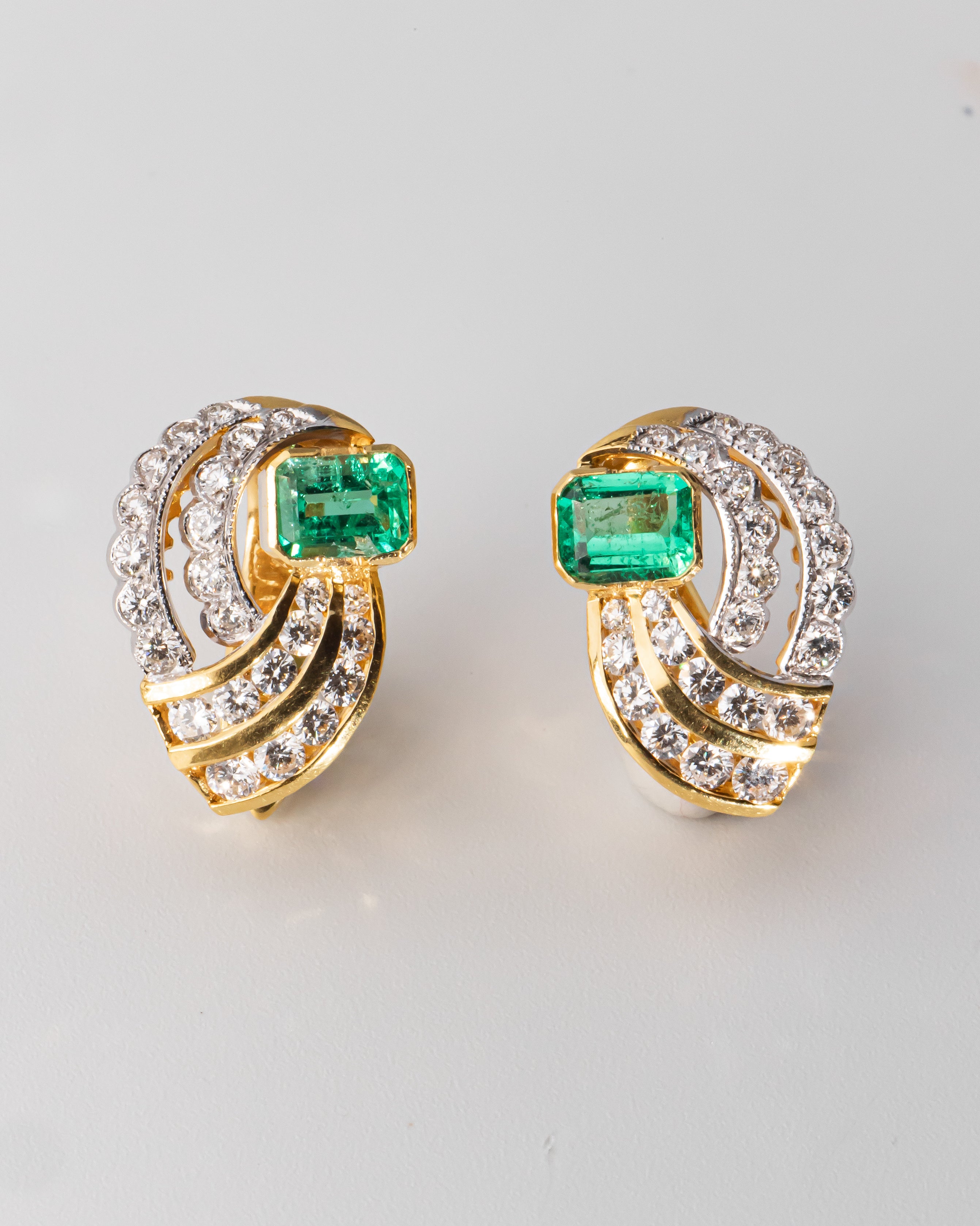 Emerald Diamond Earrings