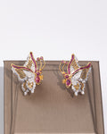 Butterfly Diamond & Ruby Earrings