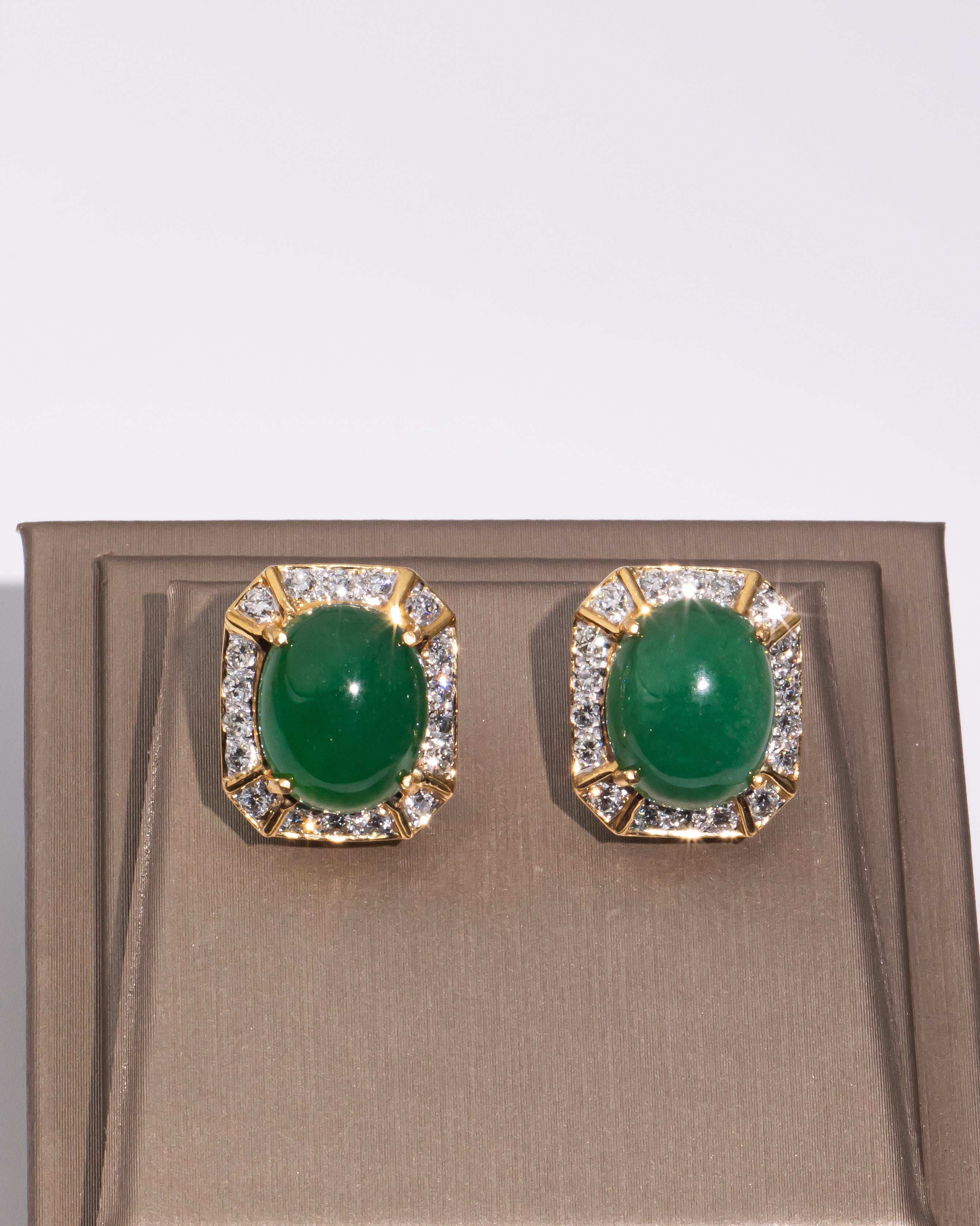 Diamond + Emerald Earrings