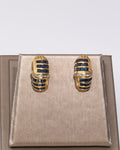 Sapphire & Diamond Microphone Earrings