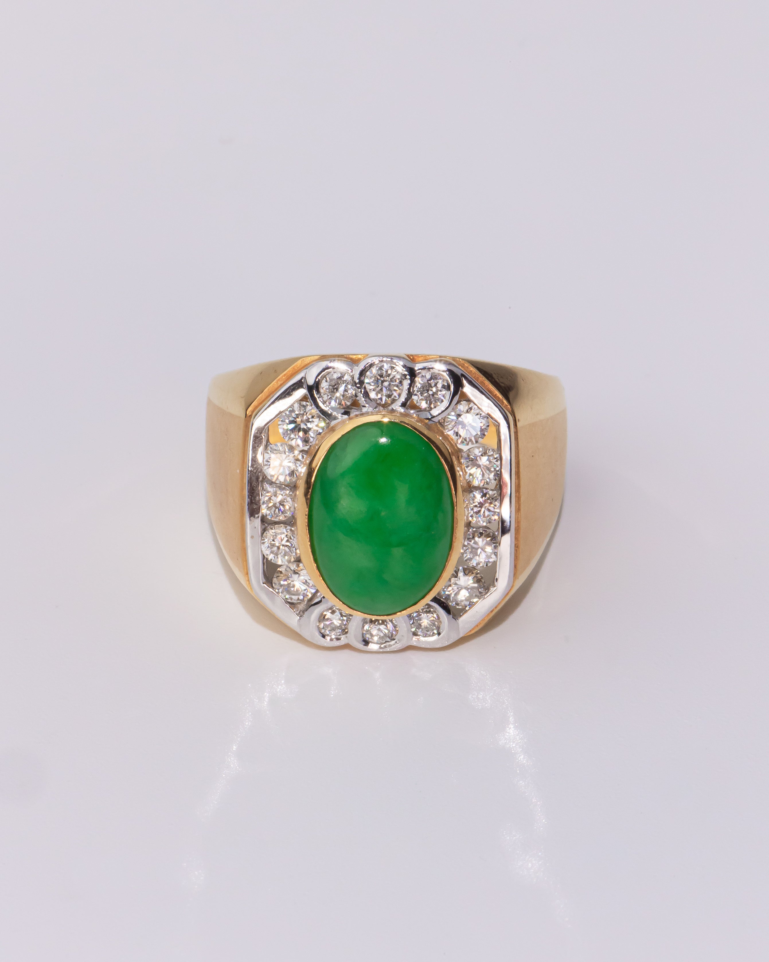 Jade & Diamond Men’s Ring