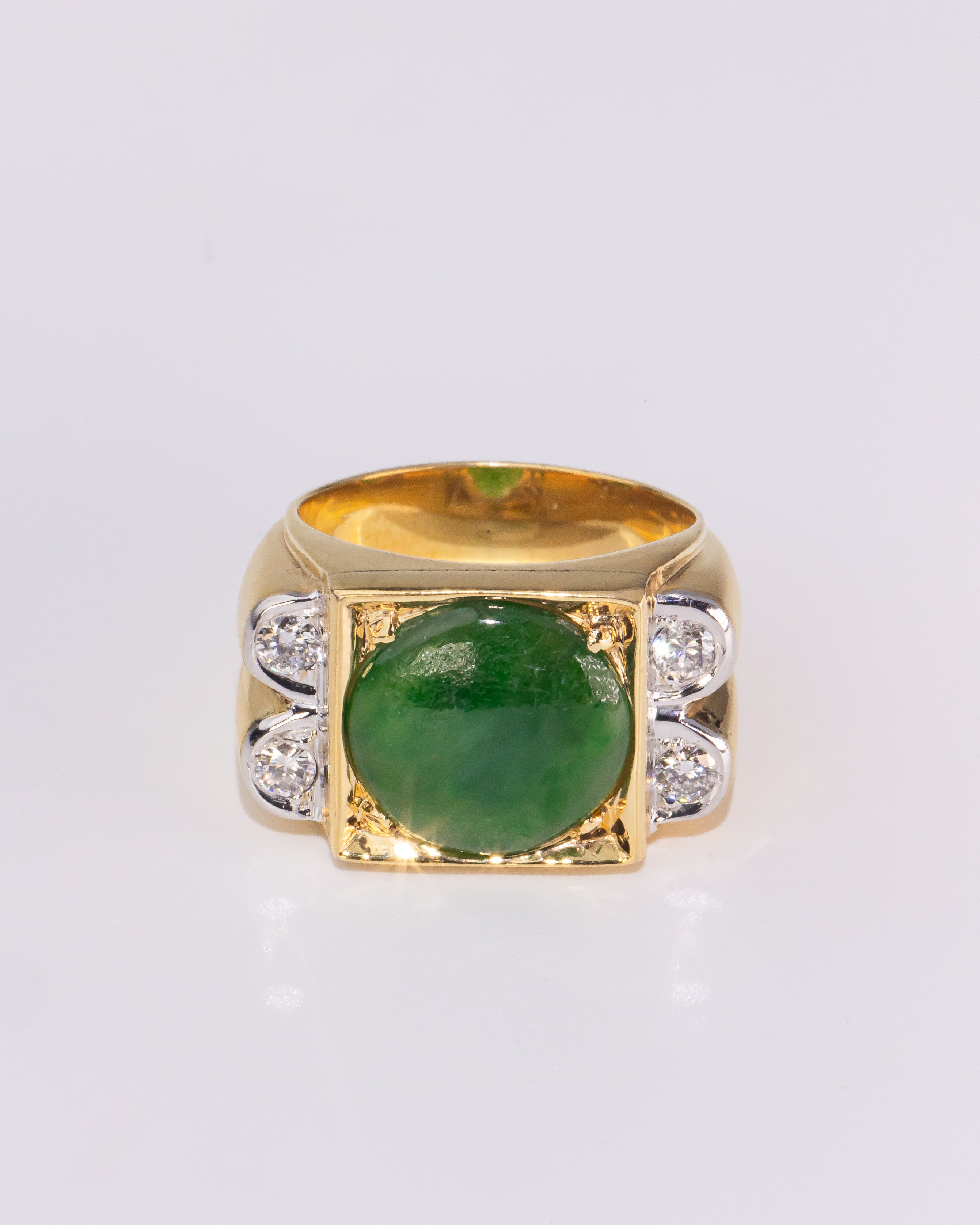 Jade & Diamond Ring