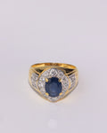 Black Sapphire & Diamond Ring