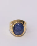 Diamond Blue Sapphire Ring